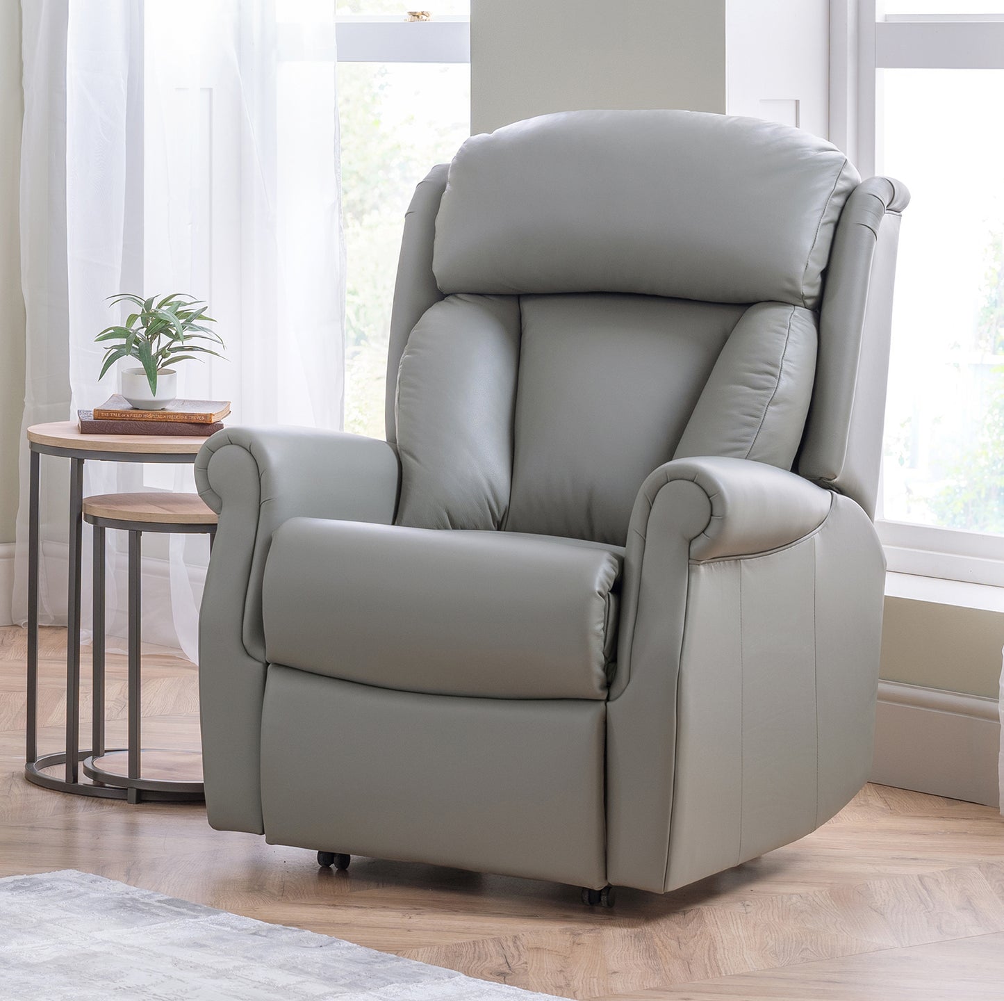 Celebrity Ashfield Electric Powered Recliner Leather Armchair With Lumbar & Headrest Adjustment Options