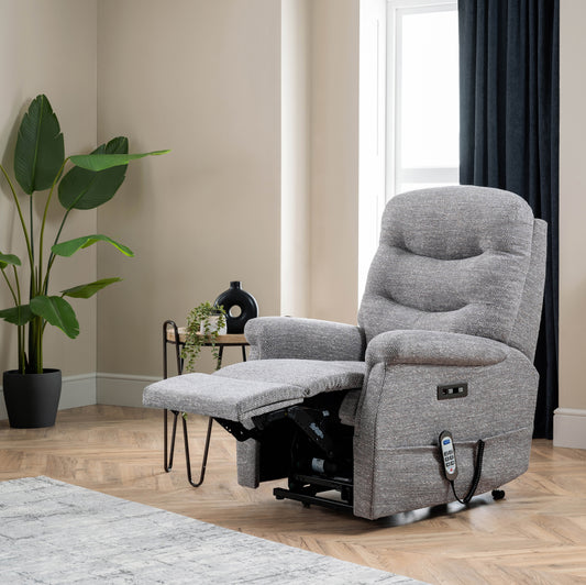 Celebrity Hollingwell Electric Powered Recliner Fabric Armchair With Mammoth Foam & Lumbar & Headrest Adjustment Option