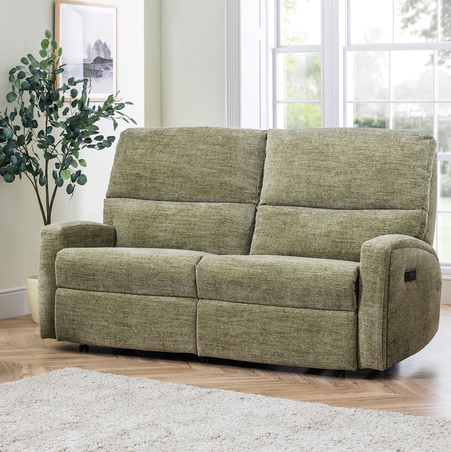 Celebrity Southwell Three Seater Manual Reclining Fabric Sofa With Mammoth Foam