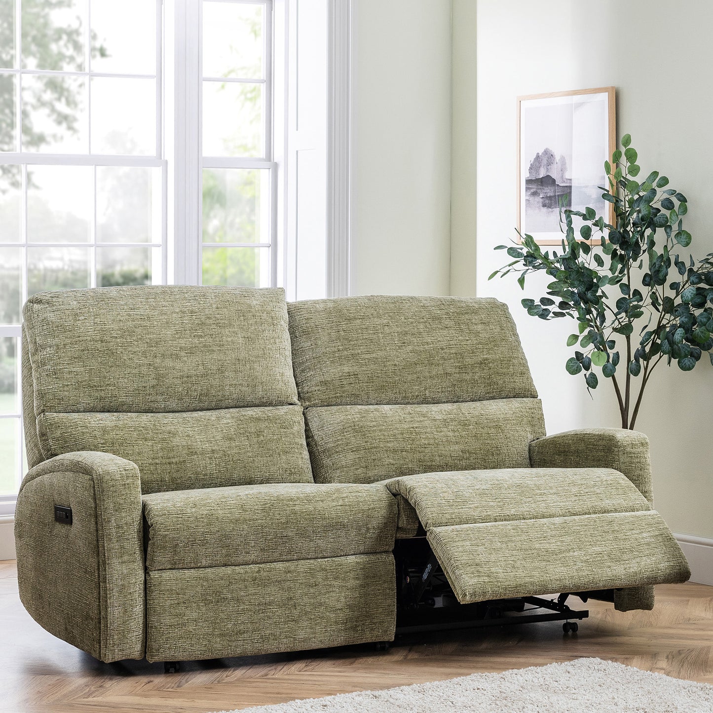 Celebrity Southwell Three Seater Manual Reclining Fabric Sofa With Mammoth Foam