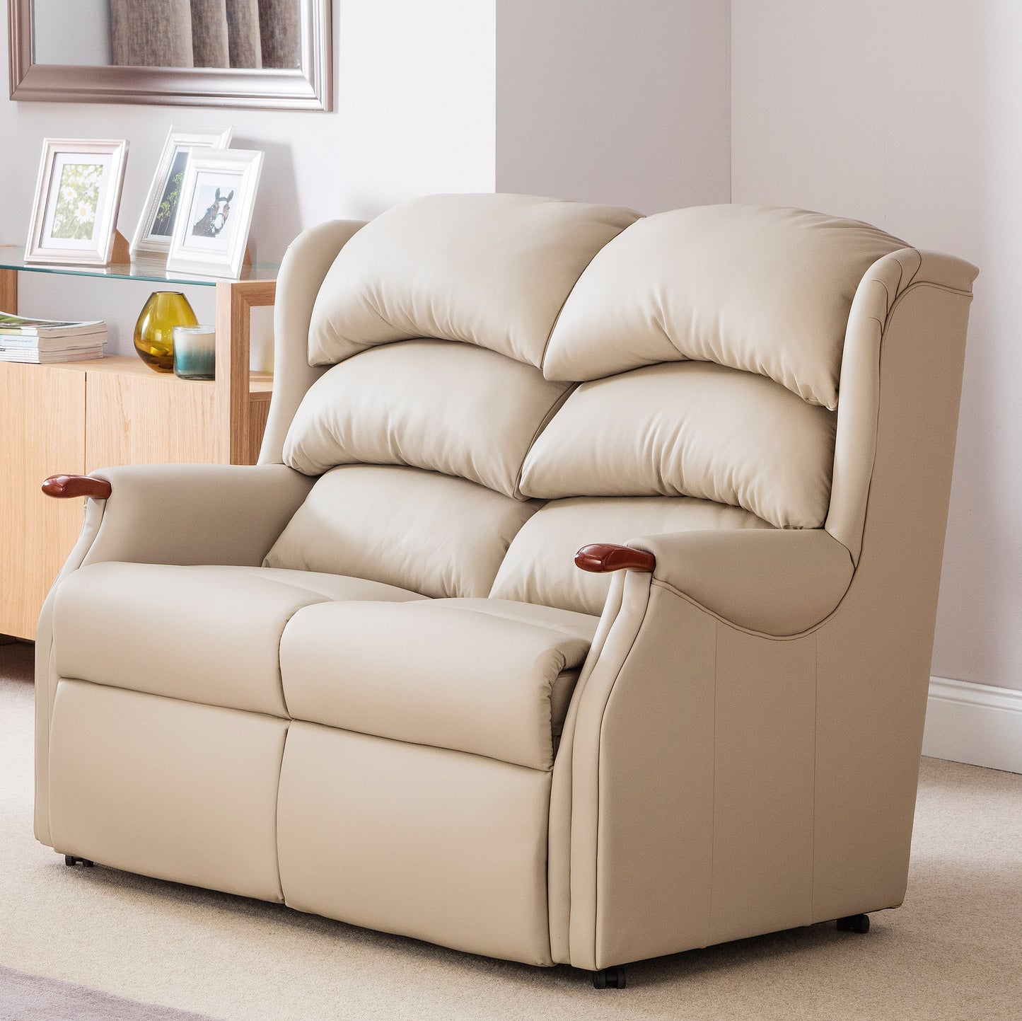 Celebrity Westbury Two Seater Fixed Leather Sofa