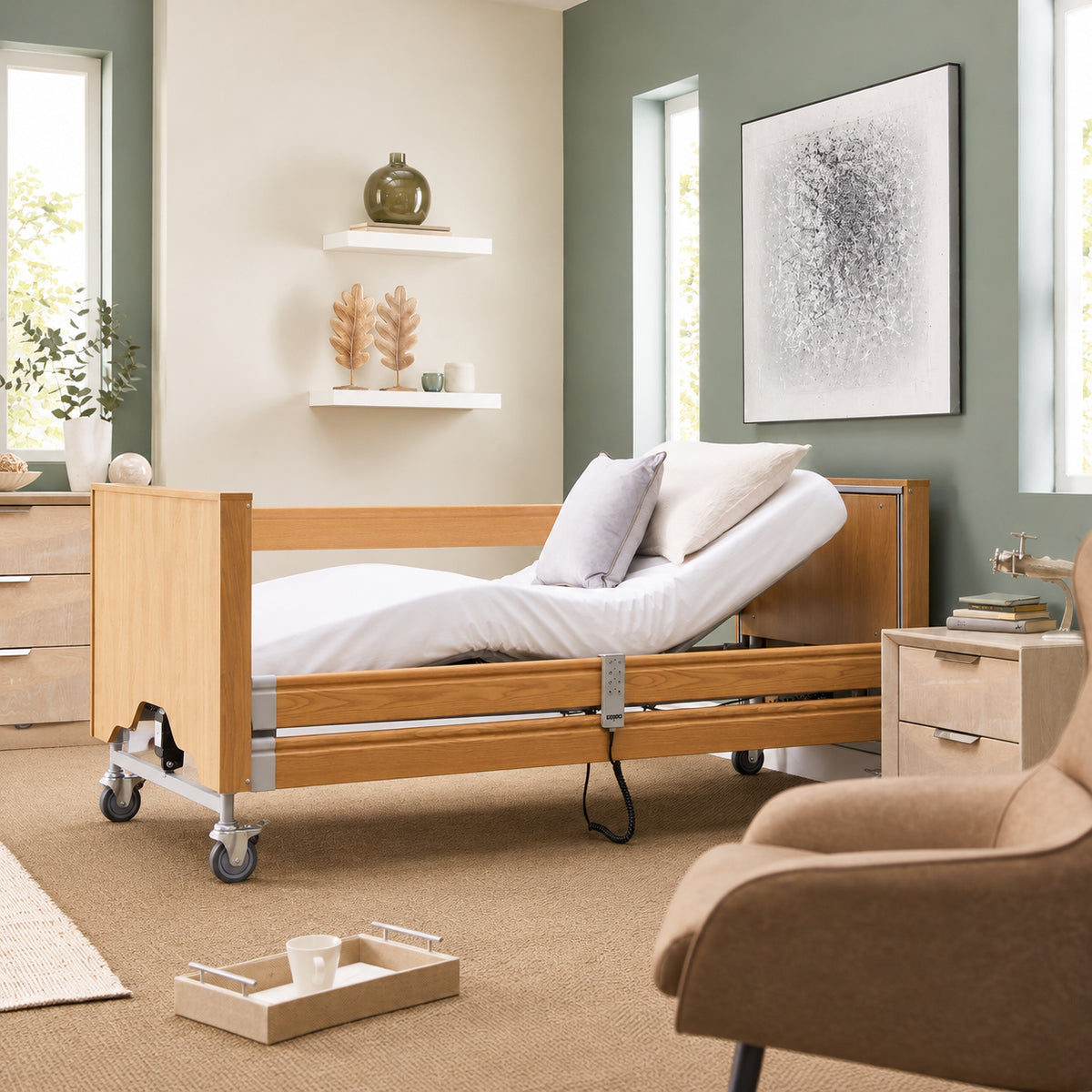 Profiling High Low Home Care Opera Classic 3ft Single Adjustable Bed VAT FREE