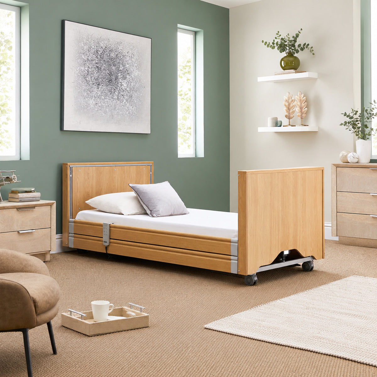 Profiling High Low Home Care Opera Classic Low 3ft Single Adjustable Bed VAT FREE