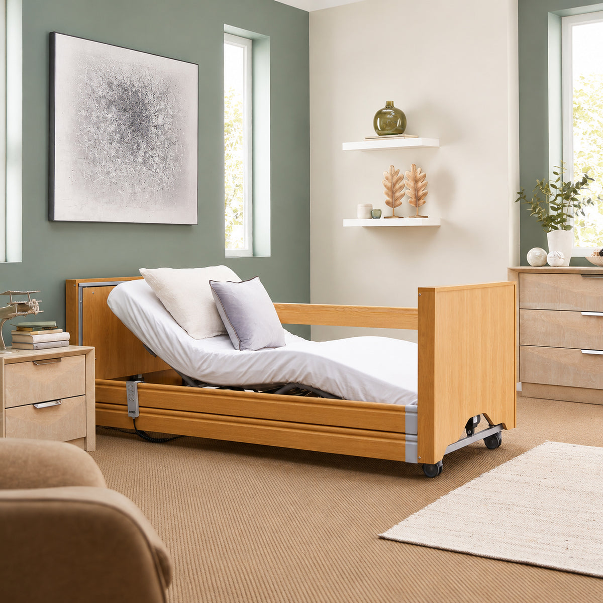 Profiling High Low Home Care Opera Classic Low 3ft Single Adjustable Bed VAT FREE