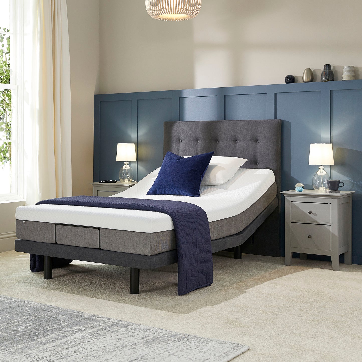 4ft Small Double Emerald Motion Adjustable Bed With A Selection Of Mattresses VAT FREE