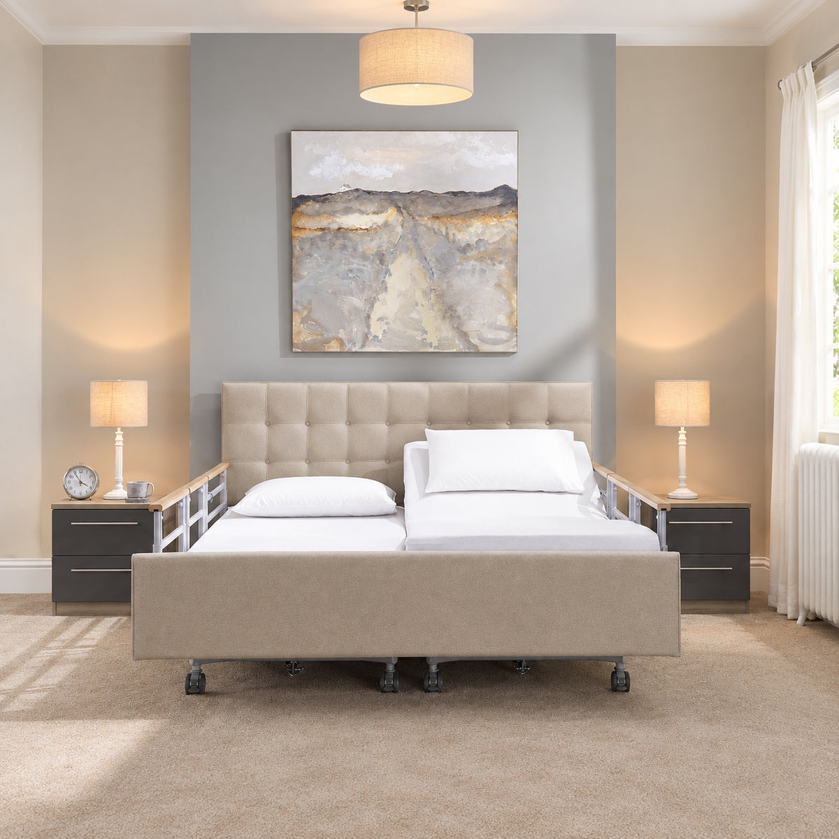 Opera Signature Comfort Plus Dual With Side Rails Profiling High Low Home Care Adjustable Bed With A Choice Of Mattresses VAT FREE