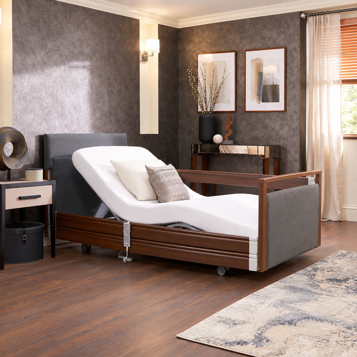 Opera Signature Upholstered Profiling High Low Home Care Adjustable Bed With A Choice Of Mattresses VAT FREE