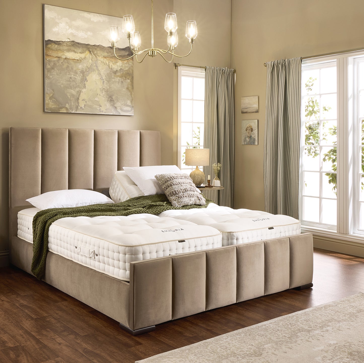 Premium Upholstered Opera Carrington Adjustable Bed Frame Base Only VAT FREE
