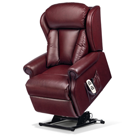 Sherborne Cartmel Single Motor Leather Riser Recliner Armchair With Lumbar & Headrest Adjustment Option VAT FREE