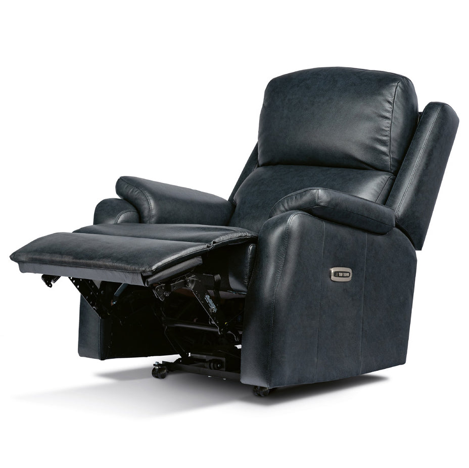 Sherborne Dakota Electric Powered Cloud Recliner Leather Armchair With Lumbar & Headrest Adjustment Option