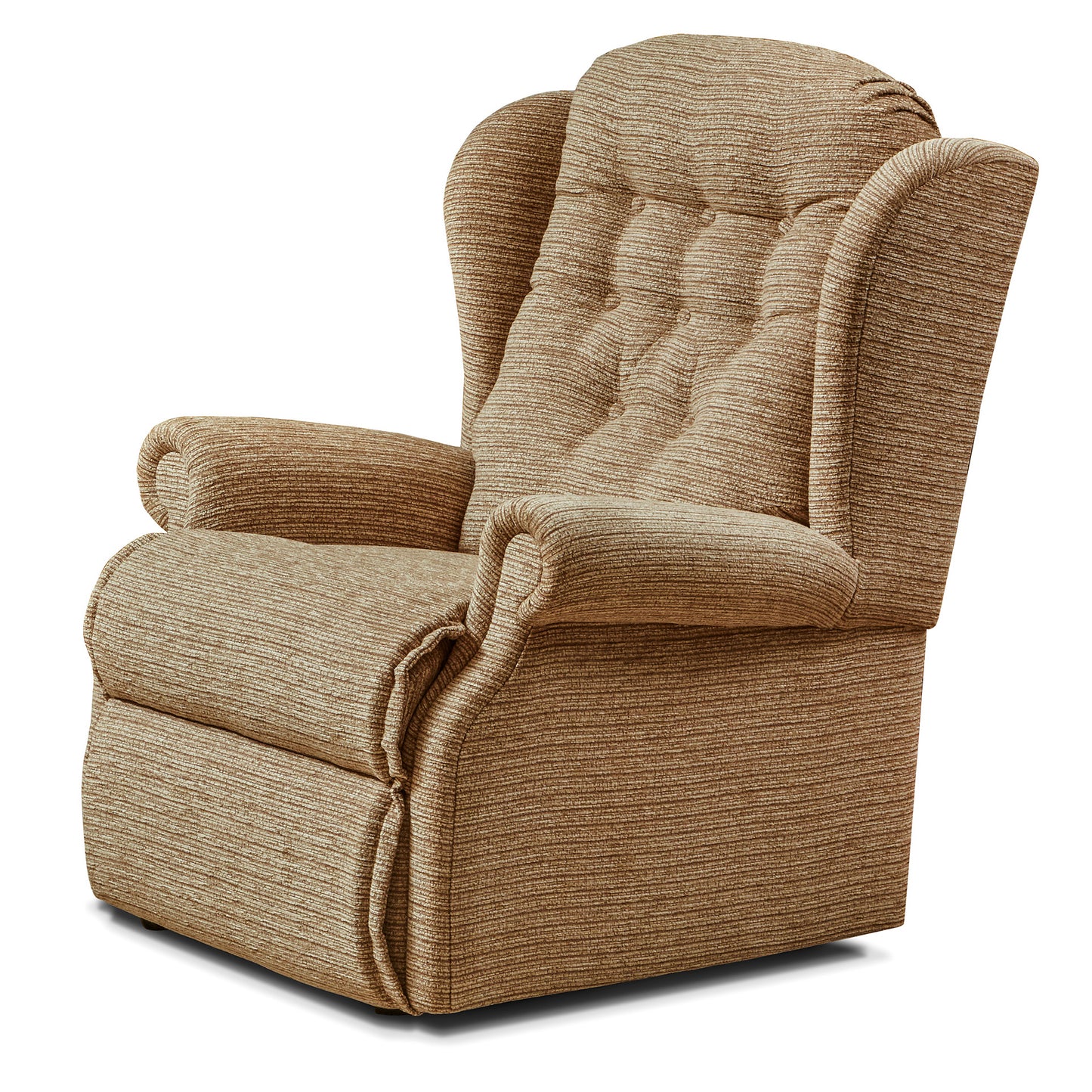 Beige armchair on a white background