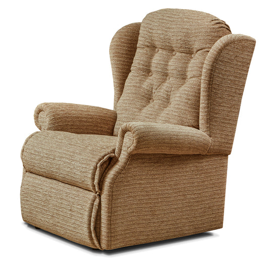 Beige armchair on a white background