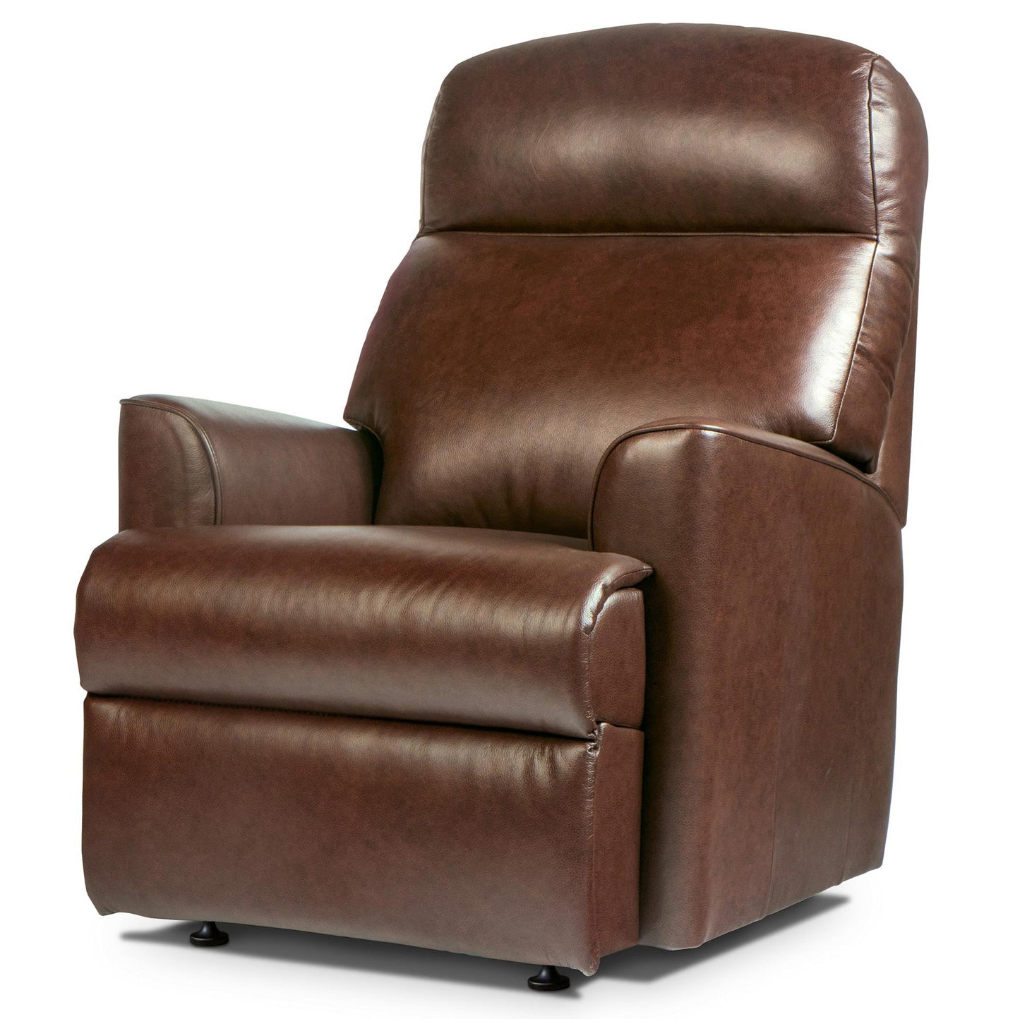 Sherborne Harrow Brown leather recliner chair on a white background