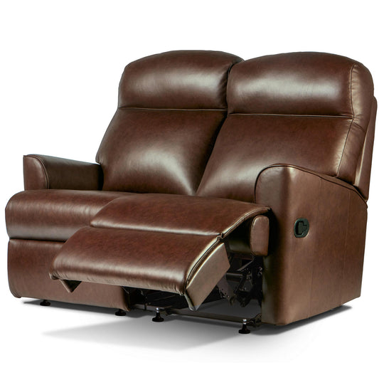 Sherborne Harrow Two Seater Electric Reclining Leather Sofa