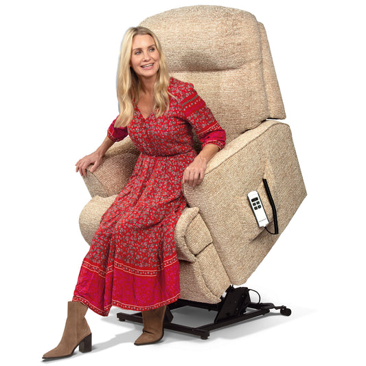 Sherborne Harrow Cloud Comfort Triple Motor Fabric Riser Recliner Armchair VAT FREE