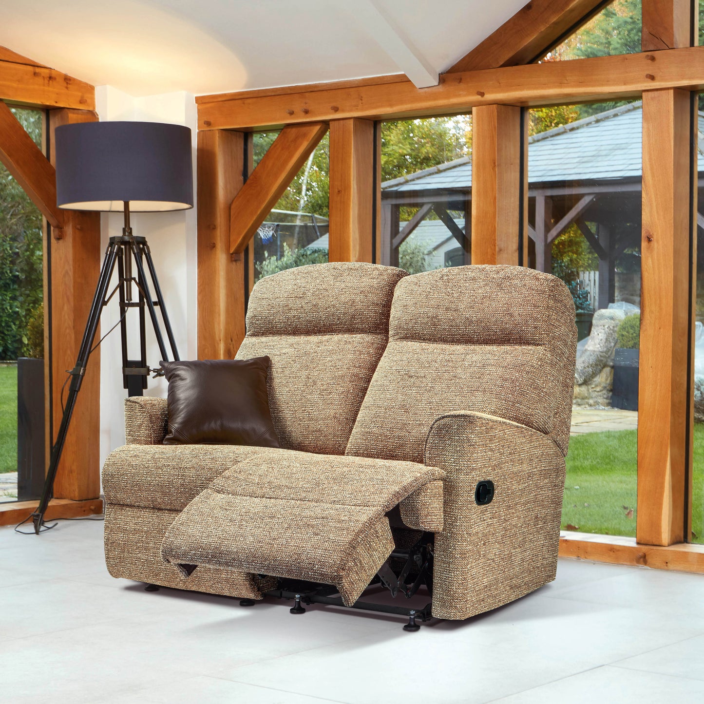 Sherborne Harrow Two Seater Electric Powered Reclining Fabric Sofa