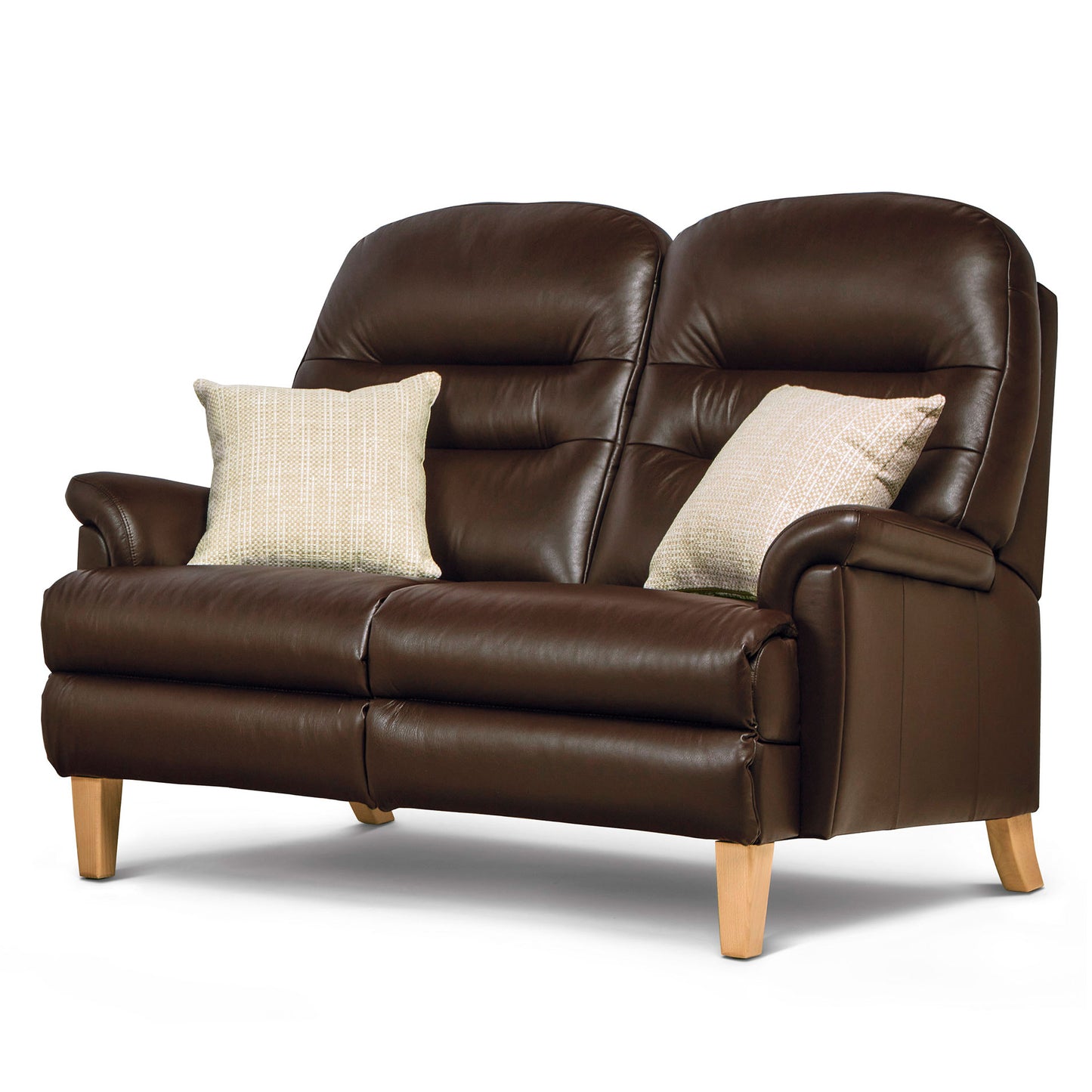 Sherborne Keswick Fireside Classic Fixed Leather Two Seater Sofa
