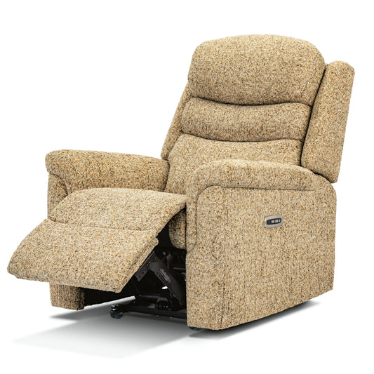 Beige recliner chair on a white background