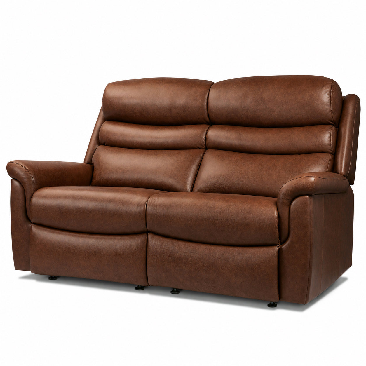 Sherborne Leyburn Two Seater Lounger Fixed Leather Sofa