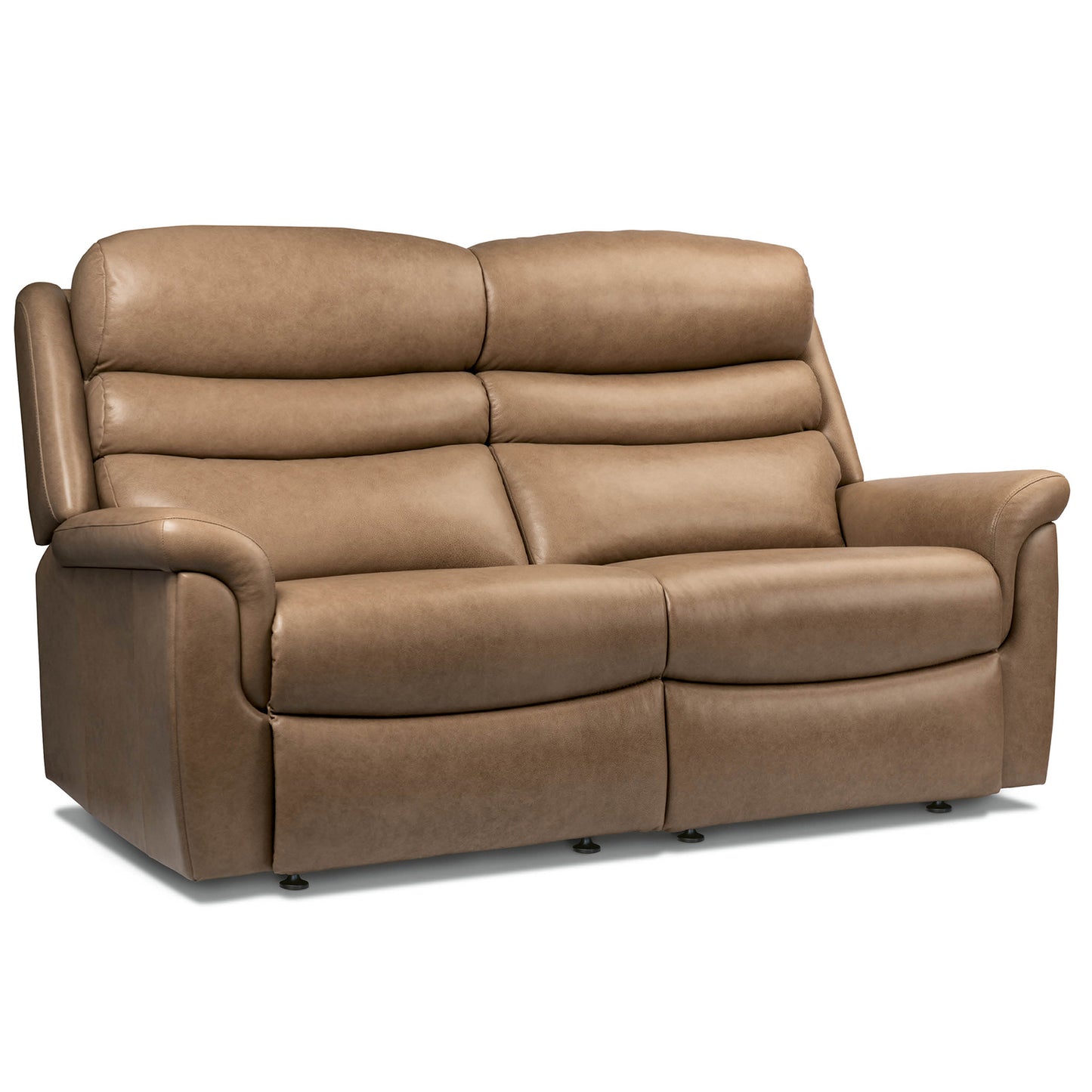 Sherborne Leyburn Two Seater Lounger Fixed Leather Sofa