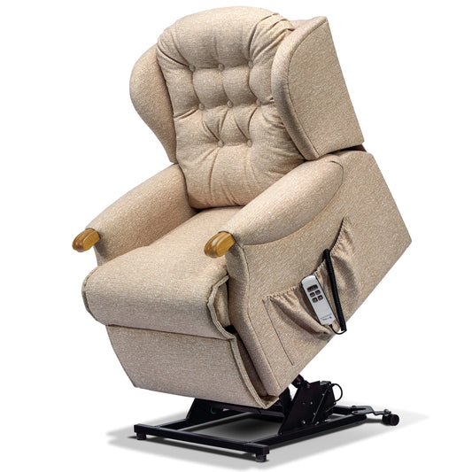 Sherborne Lynton Knuckle Dual Motor Fabric Rise And Recliner Armchair With Lumbar Adjustment Option VAT FREE