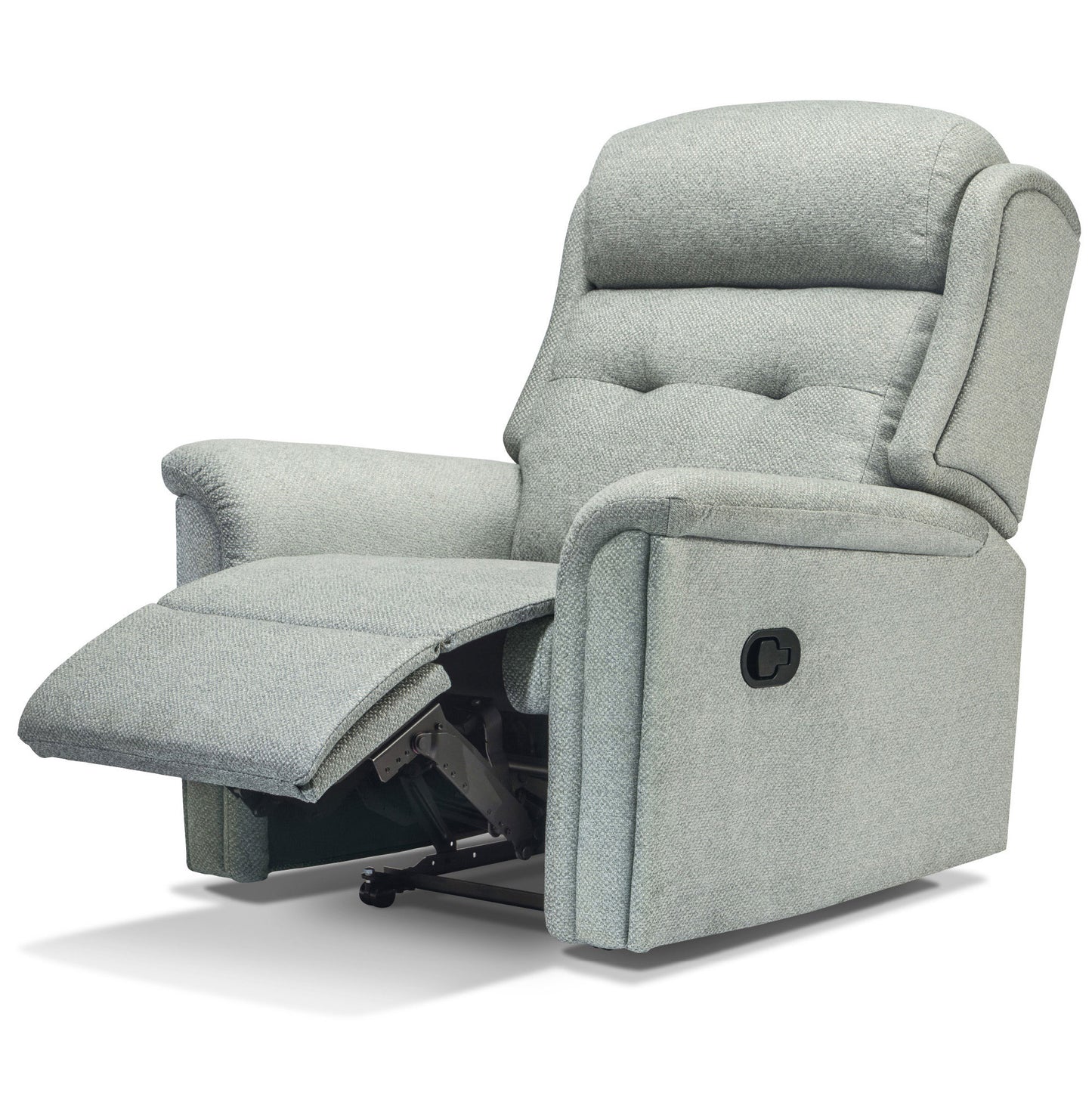 Grey Sherborne Roma manual  recliner chair on a white background