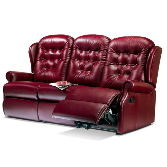 Sherborne Lynton Three Seater Electric Reclining Leather Sofa