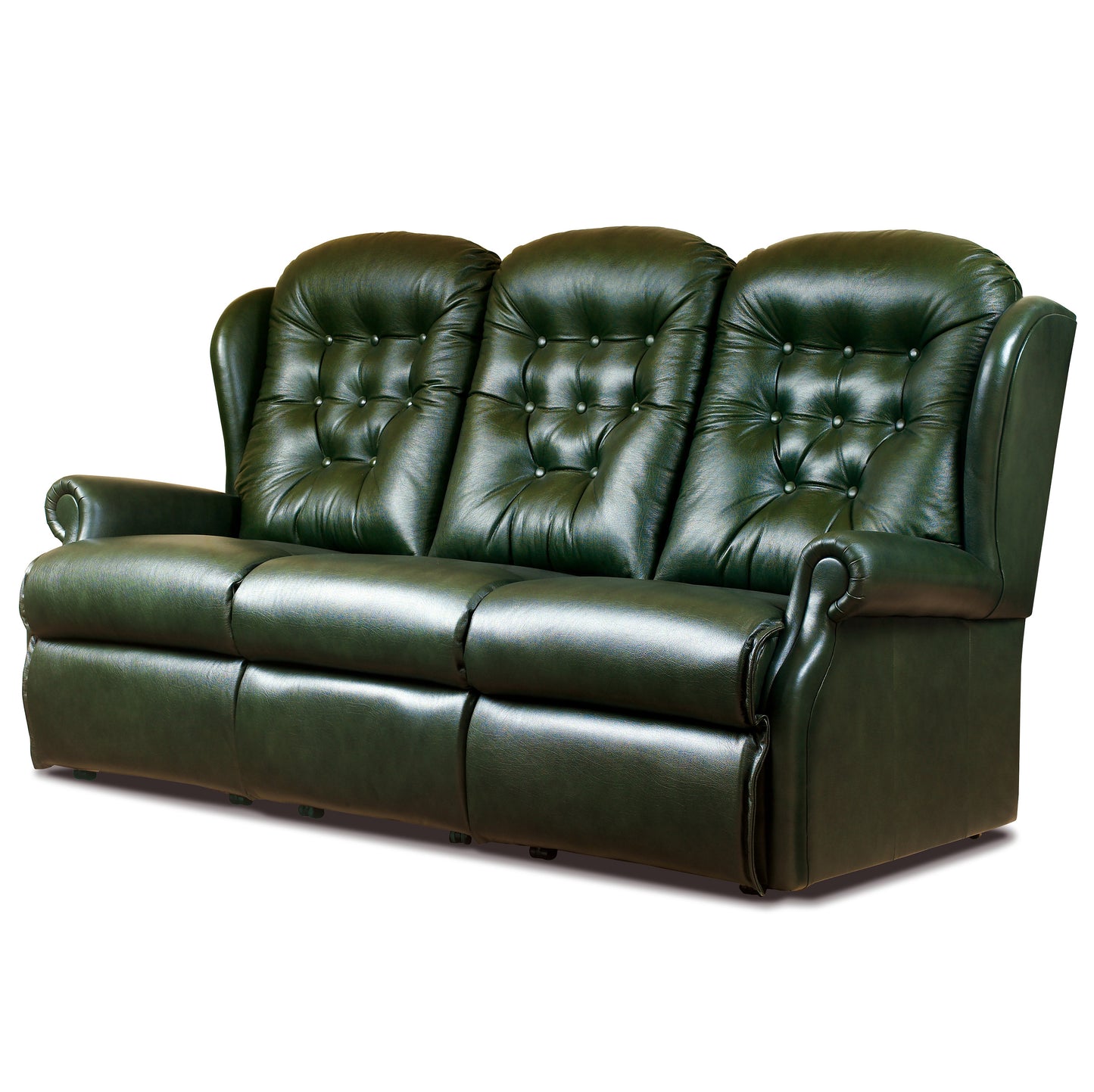Sherborne Lynton Three Seater Manual Reclining Leather Sofa