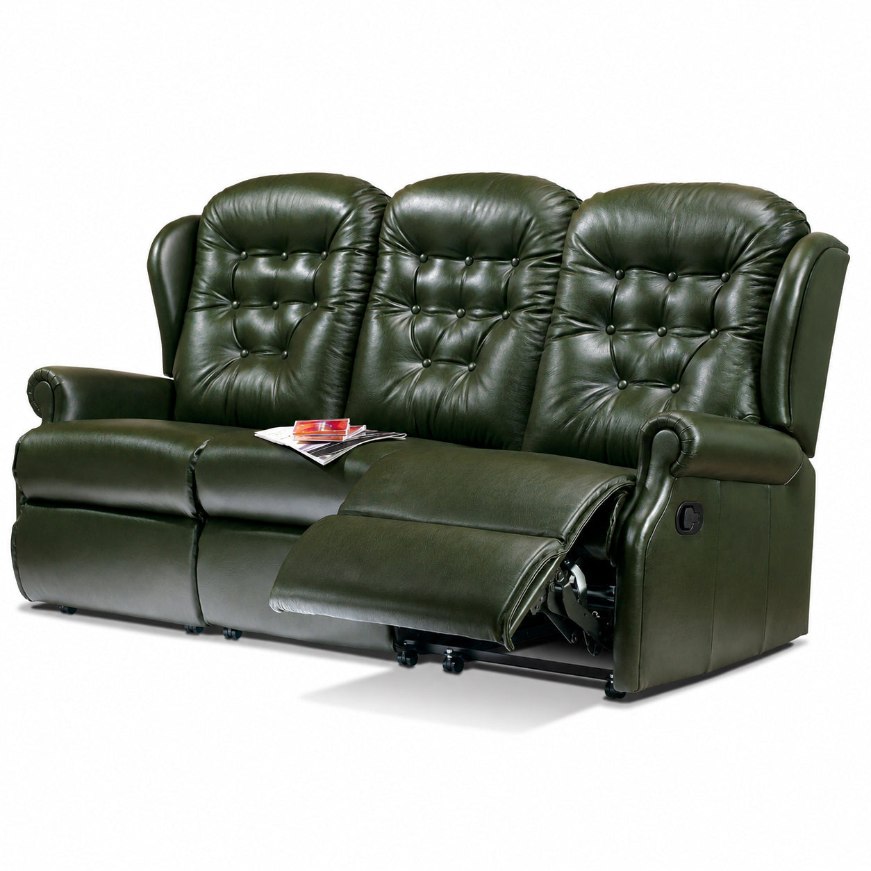 Sherborne Lynton Three Seater Manual Reclining Leather Sofa