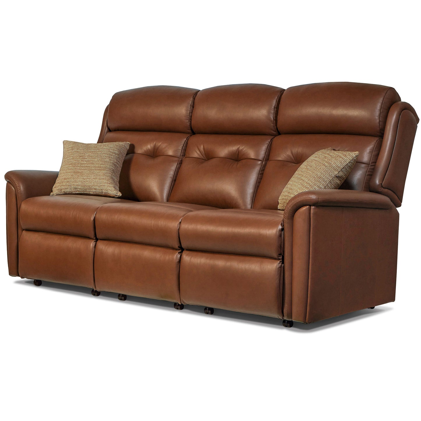 Sherborne Roma Three Seater Fixed Leather Sofa
