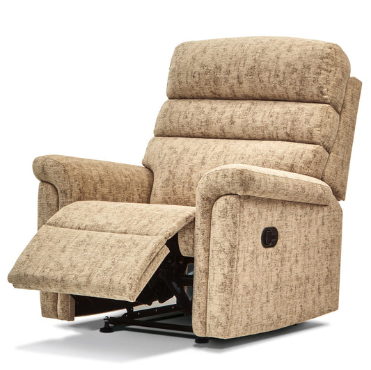 Sherborne Comfi-Sit Electric Powered Recliner Fabric Armchair With Headrest Adjustment Option