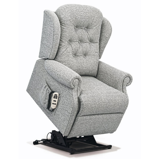Sherborne Chester Dual Motor Fabric Riser Recliner Armchair With Lumbar & Headrest Adjustment Option VAT FREE