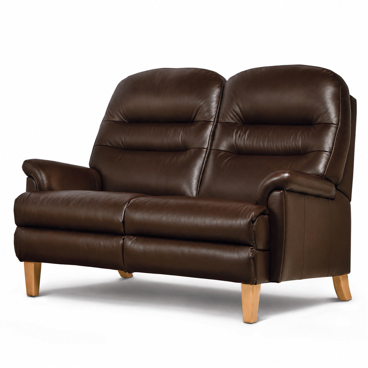 Sherborne Keswick Fireside Classic Fixed Leather Two Seater Sofa