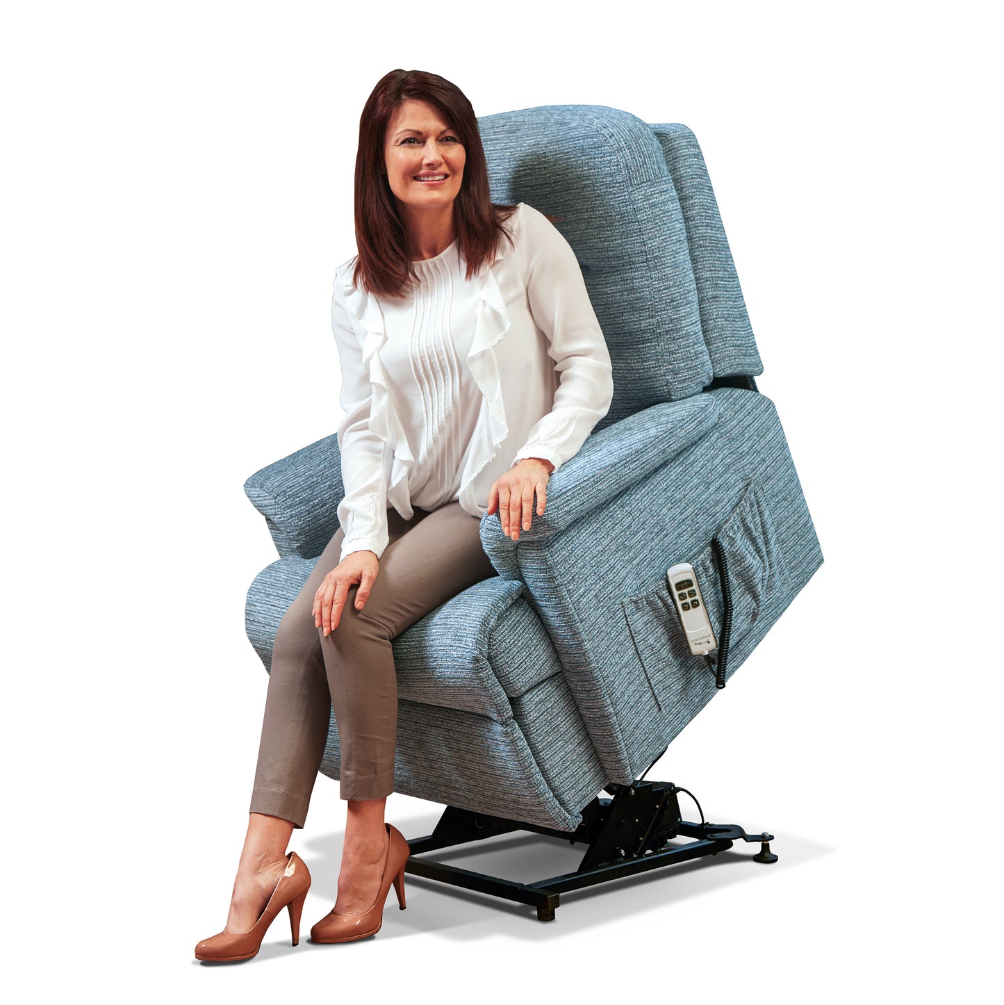 Sherborne Keswick Dual Motor Fabric Rise And Recliner Armchair VAT FREE