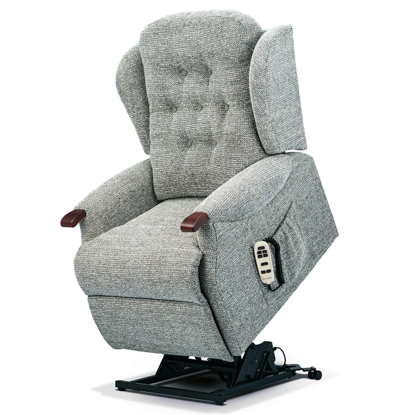 Sherborne Chester Knuckle Dual Motor Fabric Riser Recliner Armchair With Lumbar & Headrest Adjustment Option VAT FREE