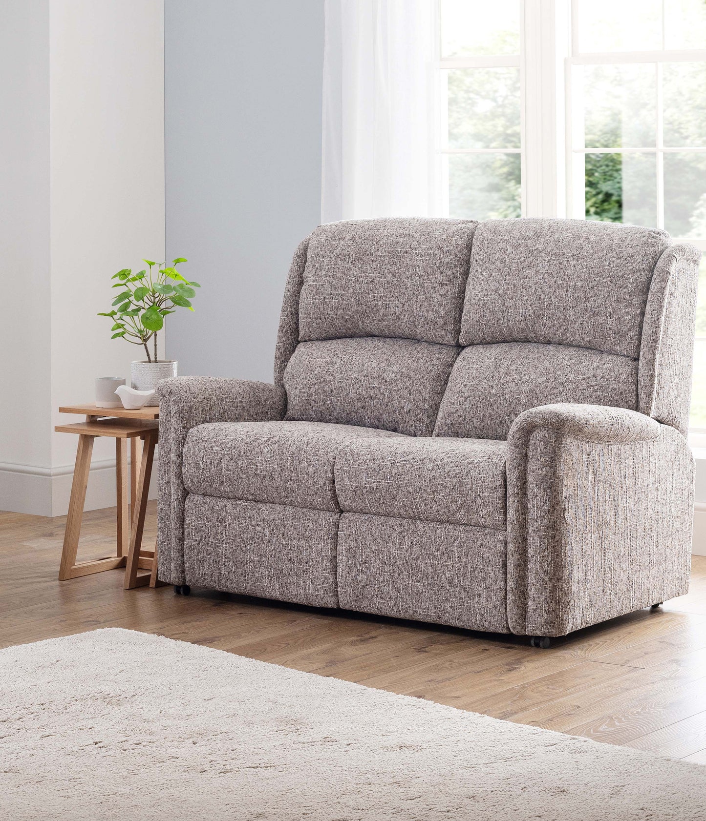 Celebrity Farndon Two Seater Settee Manual Reclining Fabric Sofa With Mammoth Foam