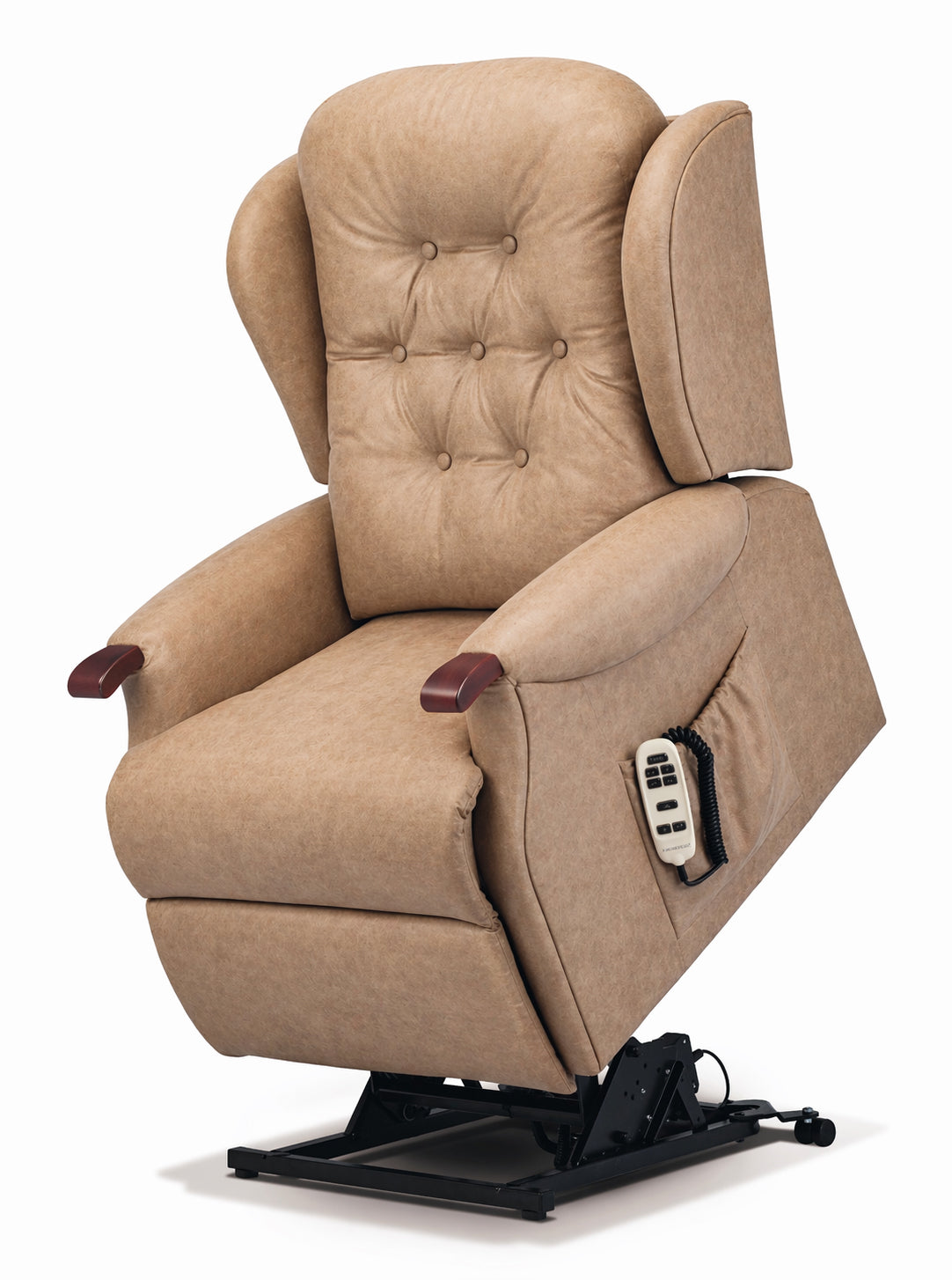 Sherborne Chester Knuckle Dual Motor Leather Riser Recliner Armchair With Lumbar & Headrest Adjustment Option VAT FREE