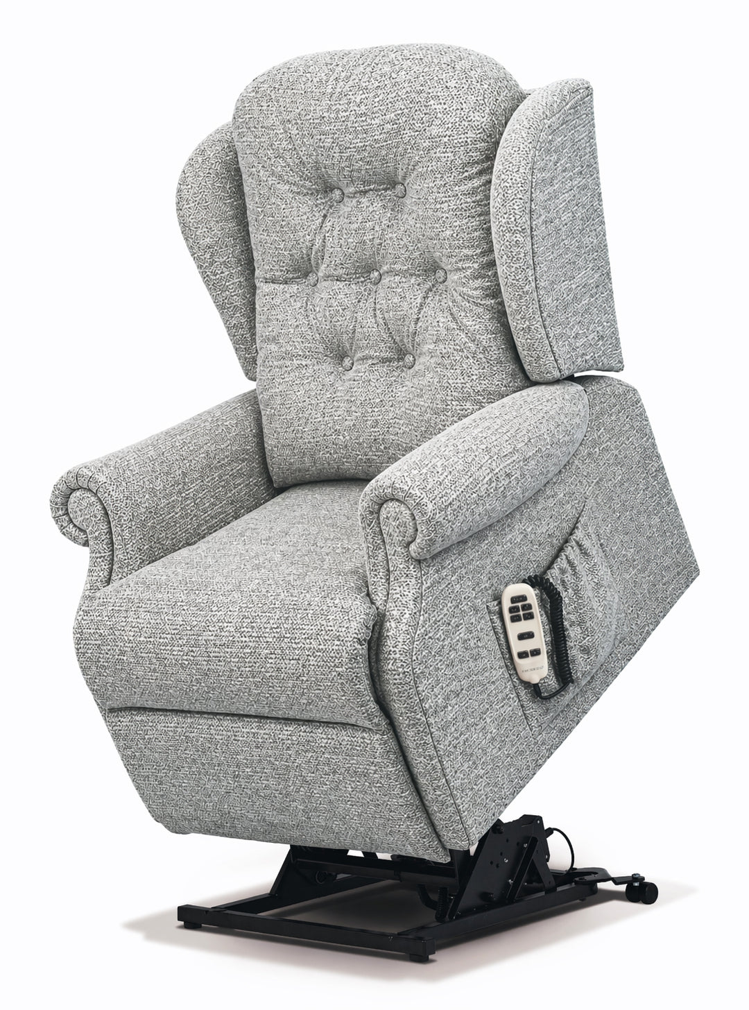 Sherborne Chester Dual Motor Fabric Riser Recliner Armchair With Lumbar & Headrest Adjustment Option VAT FREE