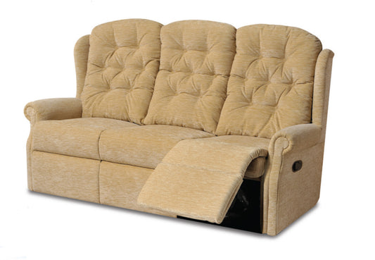 Celebrity Woburn Three Seater Settee Electric Powered Reclining Fabric Sofa With Mammoth Foam