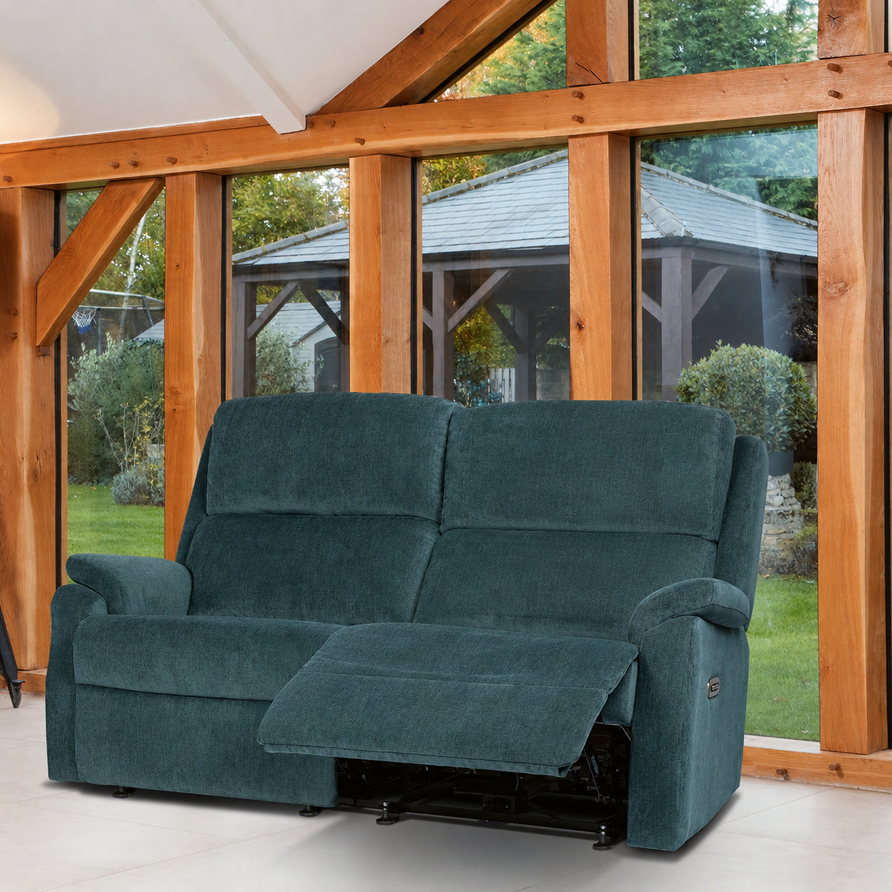 Sherborne Dakota Two Seater Lounger Manual Reclining Fabric Sofa